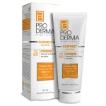 کرم ضد آفتاب و مرطوب کننده بی رنگ پرودرما SPF60 مناسب پوست های معمولی و خشک ۴۰ میلی لیتر