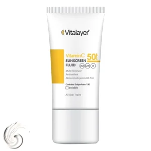 فلوئید ضد آفتاب SPF50 حاوی ویتامین C ویتالیر 50 میلی لیتر
