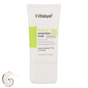 فلوئید ضد آفتاب SPF50 پوست چرب اکتی ویت ویتالیر 50 میلی لیتر