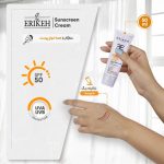 کرم ضد آفتاب رنگی اریکه، SPF 50، مدل LB، ‌مناسب همه انواع پوست با تنالیته روشن و حجم 50 میلی‌لیتر، محافظت‌کننده در برابر اشعه‌های UVA و UVB، دارای فرمولاسیون گلیسیرین، با ماندگاری 2 ساعته